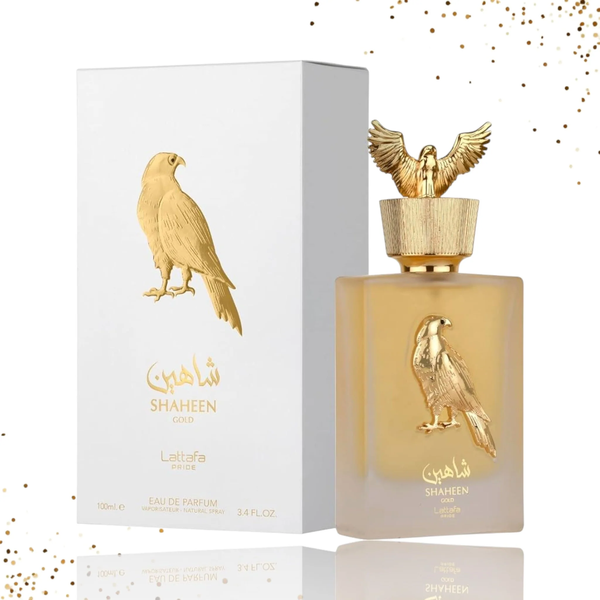 Shaheen Gold by Lattafa Unisex Eau de Parfum Spray, 3.4 Ounce